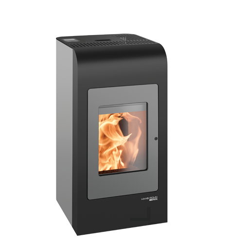 Pelletofen HSP 2.17 HOME II, Top+Front pearl-schwarz,Tür perl-grau (17kg Tankinhalt)