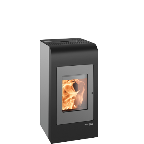 Pelletofen HSP 2.17 HOME II, Top+Front pearl-schwarz,Tür perl-grau (17kg Tankinhalt)